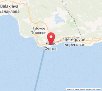 Map of Foros, Crimea