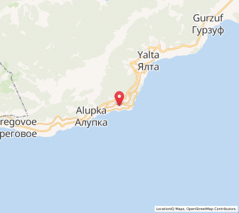 Map of Gaspra, Crimea