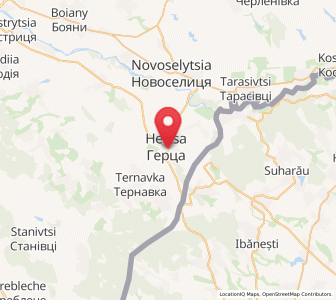 Map of Hertsa, Chernivtsi