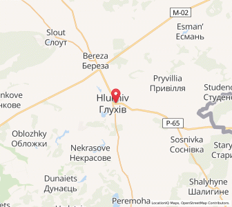Map of Hlukhiv, Sumy