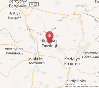 Map of Hlukhivtsi, Vinnytsia