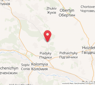 Map of Hody-Dobrovidka, Ivano-Frankivsk