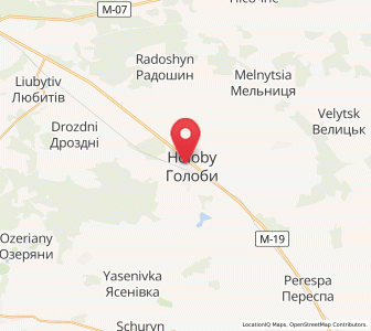 Map of Holoby, Volyn