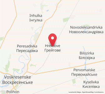 Map of Hreyhove, Mykolaiv