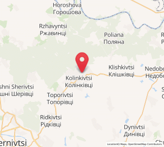 Map of Hrozyntsi, Chernivtsi
