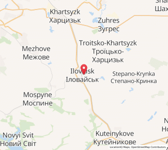 Map of Ilovays’k, Donetsk