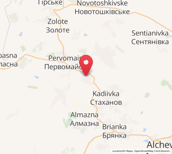 Map of Irmino, Luhansk