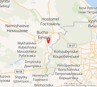 Map of Irpin, Kiev