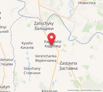 Map of Kadubivtsi, Chernivtsi