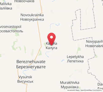 Map of Kaluha, Mykolaiv