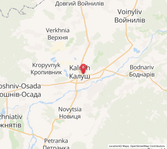 Map of Kalush, Ivano-Frankivsk