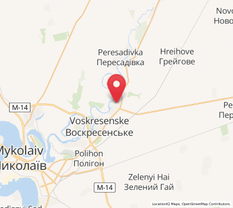 Map of Kalynivka, Mykolaiv