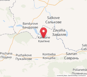 Map of Kamyane, Odessa