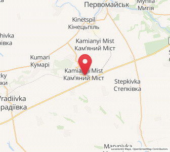Map of Kamyanyy Mist, Mykolaiv