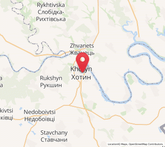 Map of Khotyn, Chernivtsi