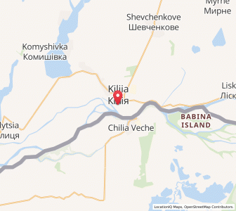 Map of Kiliya, Odessa