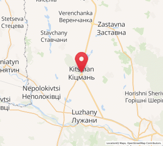 Map of Kitsman, Chernivtsi