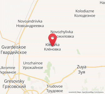 Map of Klyonovka, Crimea