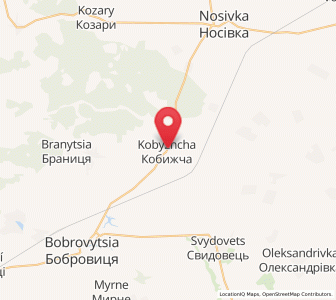 Map of Kobyzhcha, Chernihiv