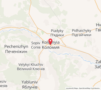 Map of Kolomyia, Ivano-Frankivsk