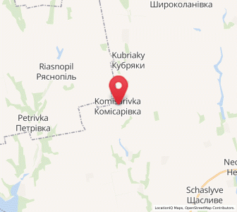 Map of Komisarivka, Mykolaiv