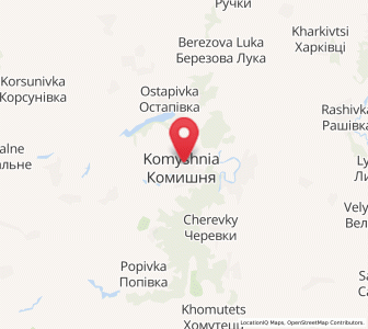 Map of Komyshnya, Poltava