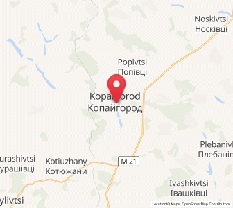 Map of Kopaihorod, Vinnytsia