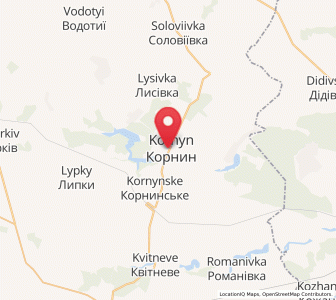 Map of Kornyn, Zhytomyr