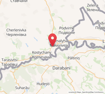 Map of Koshulyany, Chernivtsi