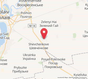 Map of Kotlyareve, Mykolaiv
