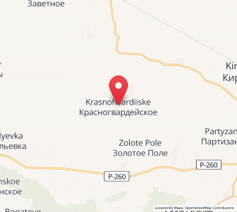 Map of Krasnogvardeyskoye, Crimea