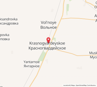 Map of Krasnogvardeyskoye, Crimea