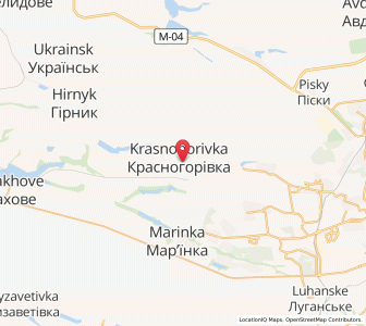Map of Krasnohorivka, Donetsk