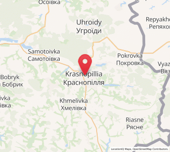 Map of Krasnopillia, Sumy