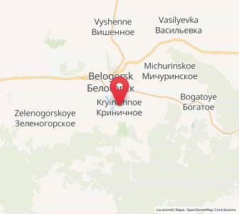 Map of Krinichnoye, Crimea