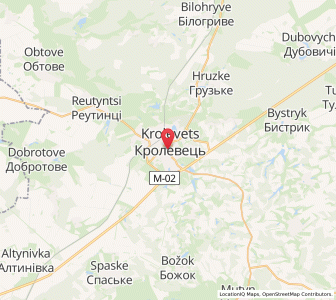 Map of Krolevets, Sumy