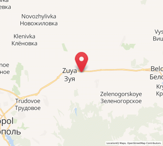Map of Krymskaya Roza, Crimea