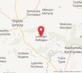 Map of Lebedyn, Cherkasy