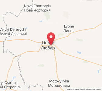 Map of Liubar, Zhytomyr