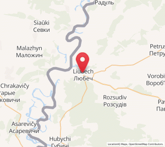 Map of Liubech, Chernihiv