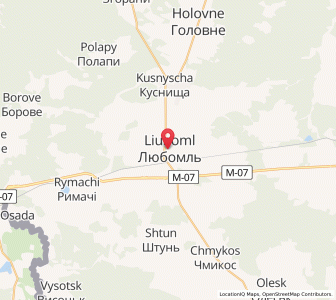 Map of Liuboml, Volyn