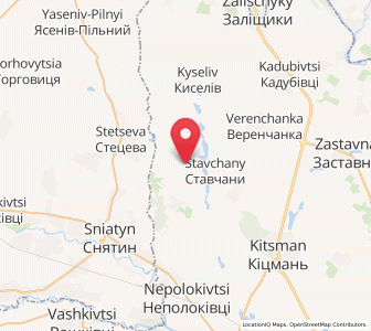 Map of Malyatyntsi, Chernivtsi