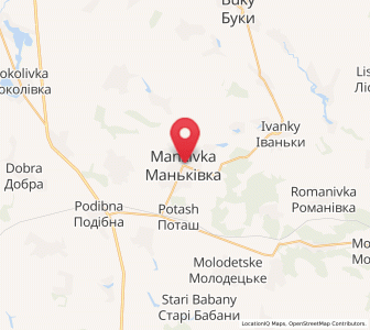 Map of Mankivka, Cherkasy