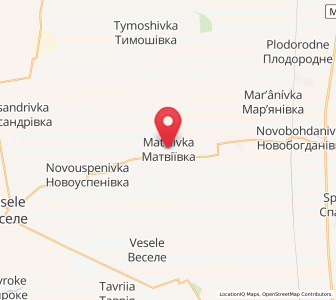 Map of Matviivka, Zaporizhzhia