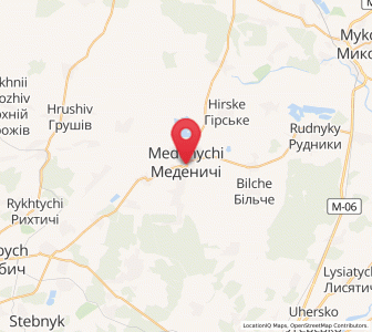 Map of Medenychi, Lviv