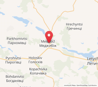 Map of Medzhybizh, Khmelnytskyi