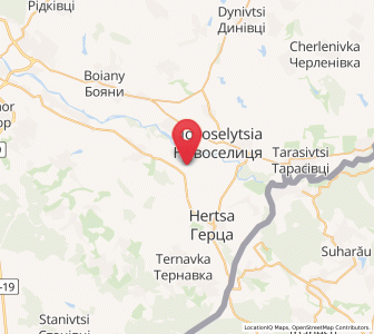 Map of Molnytsya, Chernivtsi