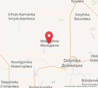 Map of Molodizhne, Kirovohrad
