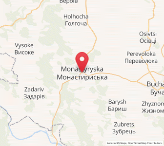Map of Monastyryska, Ternopil
