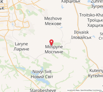 Map of Mospyne, Donetsk